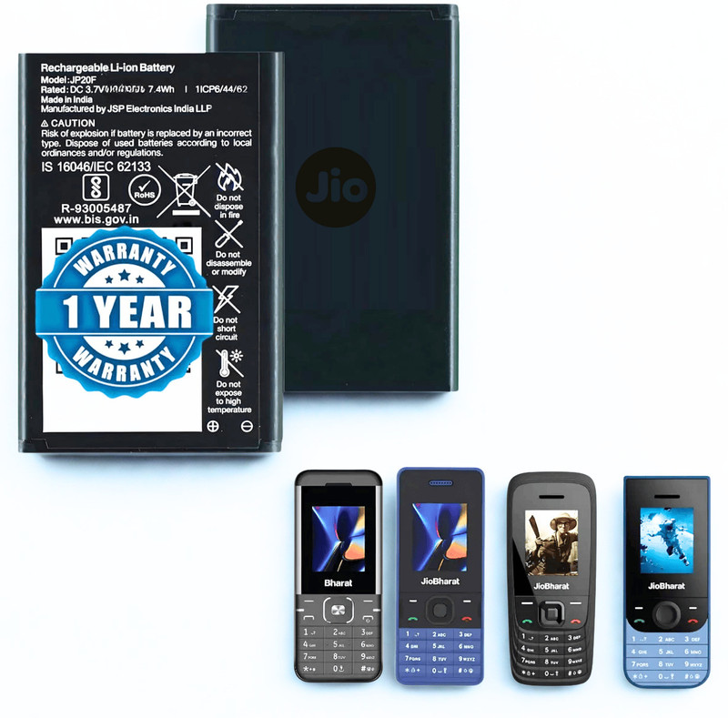 plugkit Mobile Battery For JIO KARBON BHRAT K1 4G::JIO BHARAT V2 4G::JIO BHARAT V3 4G::JIO BHARAT V4 4G