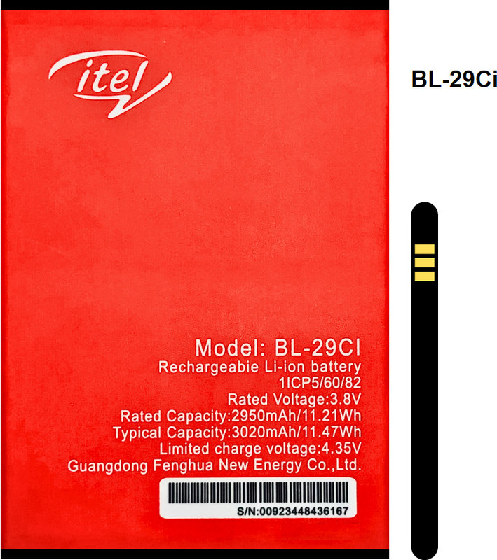 BKN Mobile Battery For ITEL / itel ITEL 3020 mAh Battery For ITEL A36 / BL-29CI / BL29CI / BL 29CI