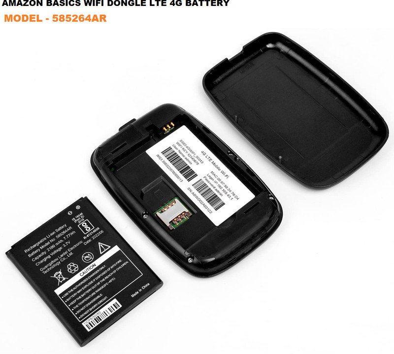 BKN Mobile Battery For AMAZON BASICS Amazon Basics 4G LTE Wireless Dongle Battery (585264AR / 4G ) BATTERY