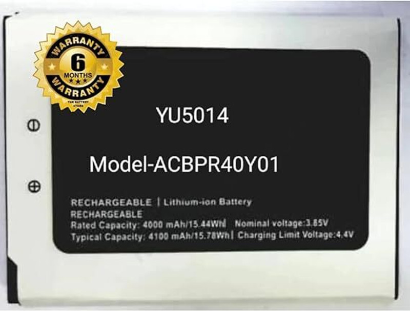 QCWITRO Mobile Battery For  Original (ACBPR40Y01) Battery for yureka yu aace 5014 Mobile Battery with 6 Month Warranty (for MICROMAX YU ACE 5014)