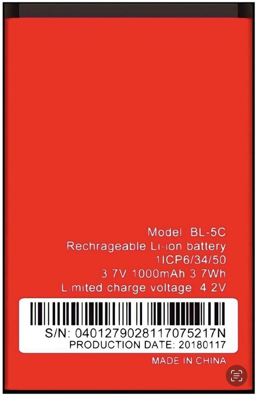 APTIVOS Mobile Battery For  iTel All BL-5C Compatible Phones (1000 mAh)