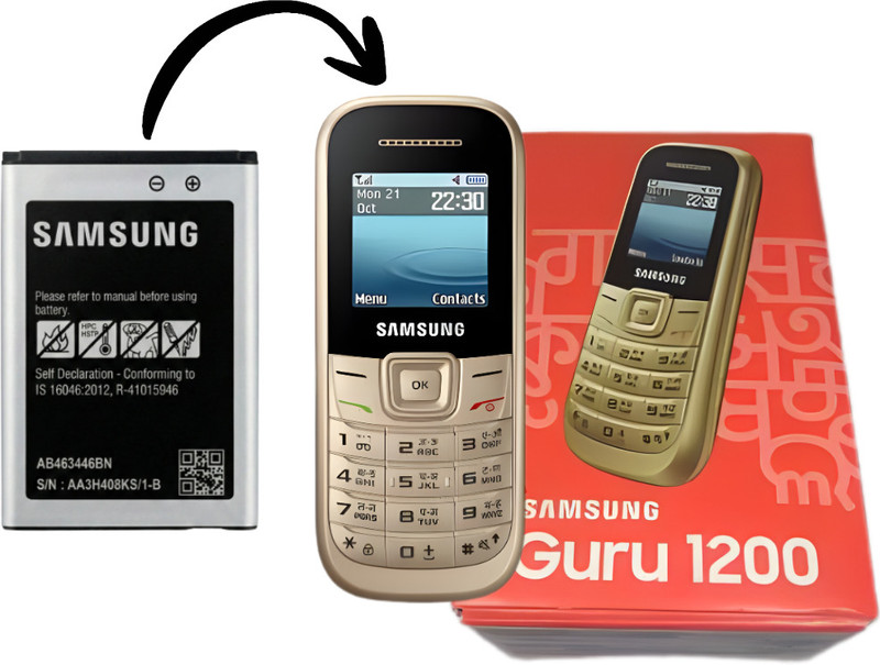 plugkit Mobile Battery For  SAMSUNG GURU MUSIC 2::GURU 1200::FM PLUS::X200::X530::E1200::E250::E2100::E1081