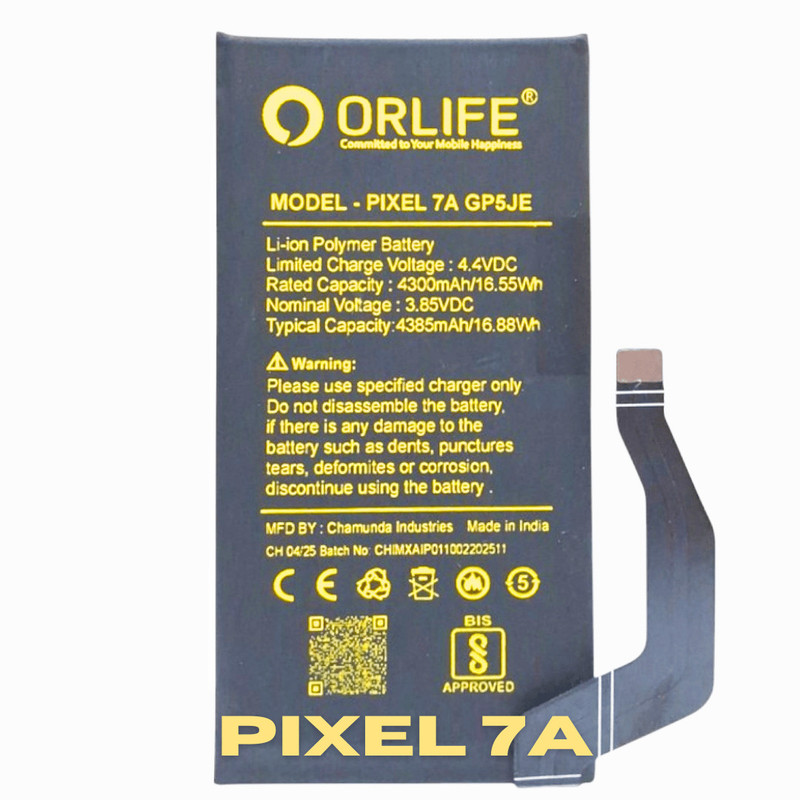 orlife Mobile Battery For Google Pixel 7A ( 1 Year Replacement Warranty )