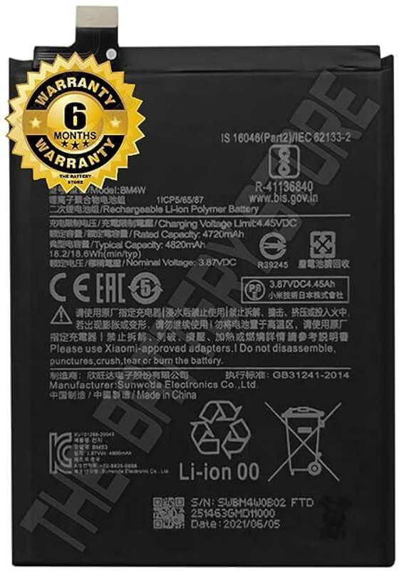 THE BATTERY STORE Mobile Battery For MI Battery for Mi 10i /10T Lite Battrey with 6 Month Warranty