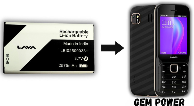 plugkit Mobile Battery For  LAVA GEM POWER