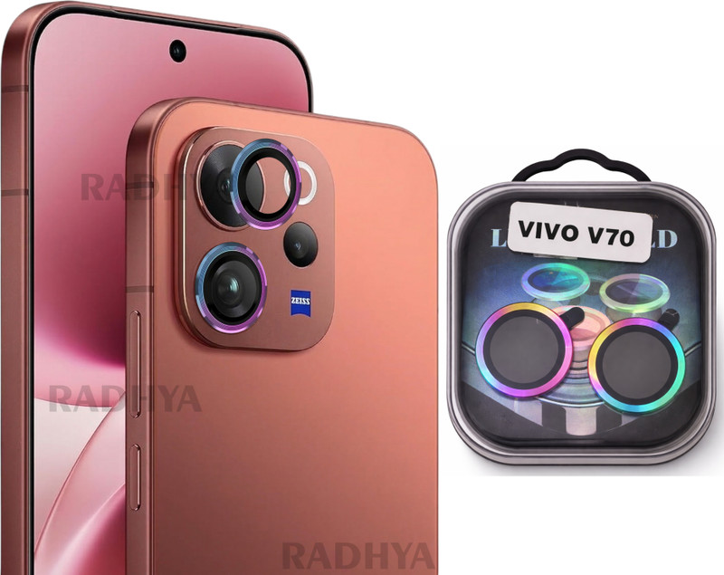 Radhya Back Camera Lens Ring Guard Protector for Vivo V70 5g, Vivo V70 Elite 5g Alloy Ring, Full Coverage & Easy Installation(Pack of: 2)