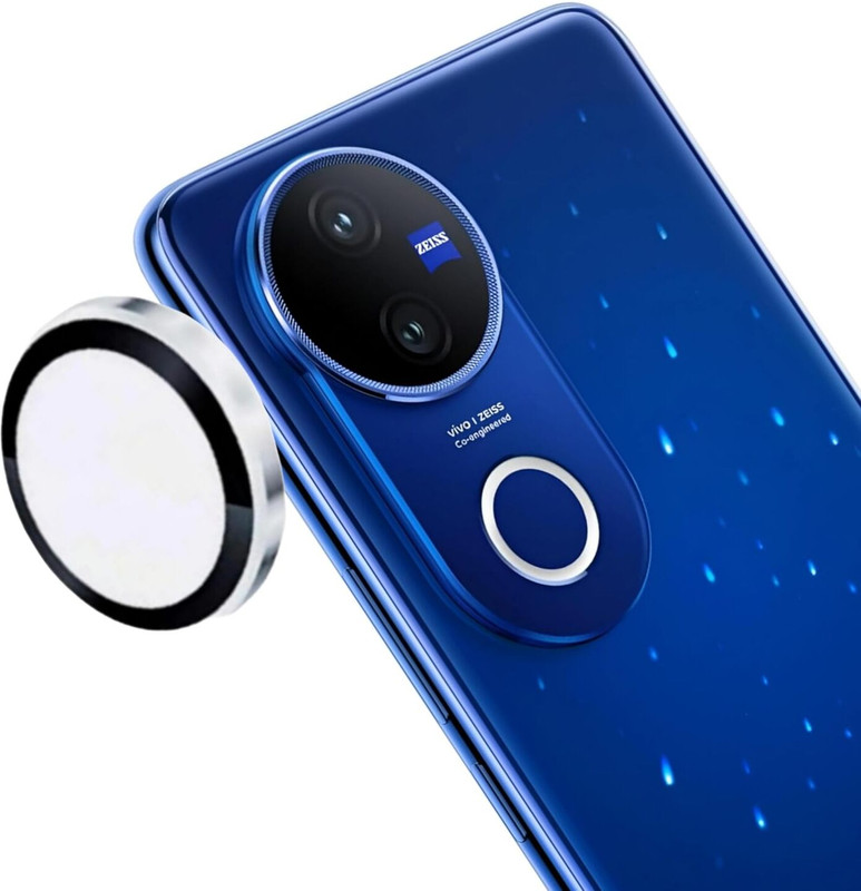 Mobeezy Camera Lens Protector for Vivo V50 5g 3D Camera Ring Guard Vivo V50e, [3D Metal Ring, Perfect Fit](Pack of 1)