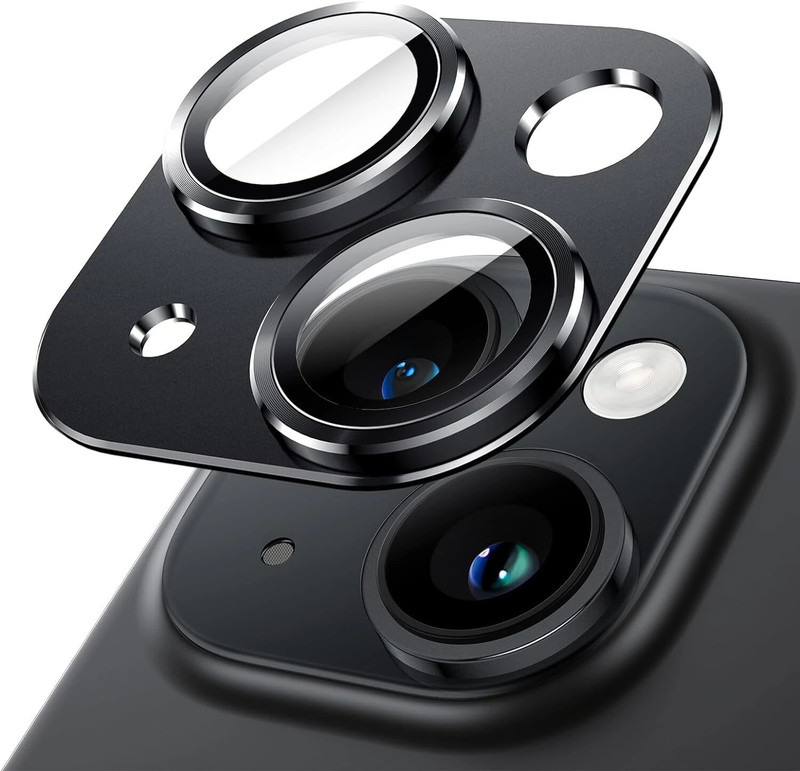 OTOFLY make it possible' Camera Lens Protector for iPhone 15, iPhone 15 Plus, Anti Scratch HD+ Alloy Metal Ring(Pack of 1)