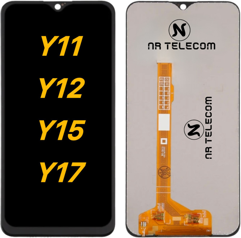 NRTELECOM Haptic/Tactile touchscreen Mobile Display for Vivo Y11, Y12, Y15, Y17 Best Quality 500+ Lighting(With Touch Screen Digitizer, BLACK)