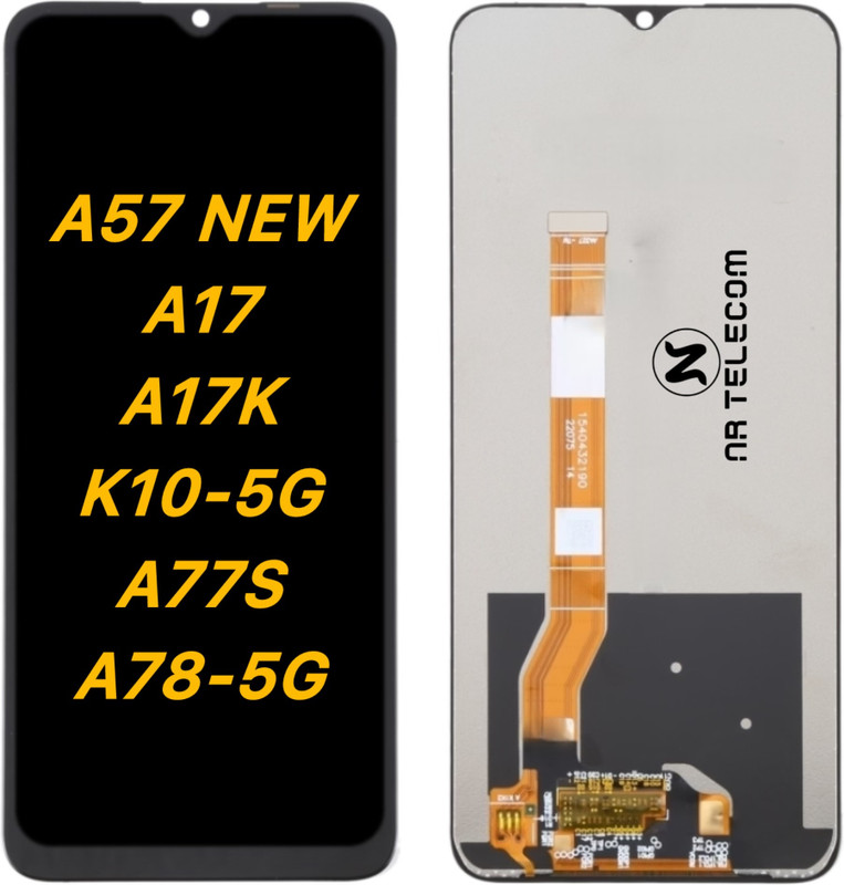NRTELECOM IPS LCD Mobile Display for OPPO A57 New, A17, A17K, K10-5G, A77S, A78-5G, 500+ Lighting Display(With Touch Screen Digitizer, Black)
