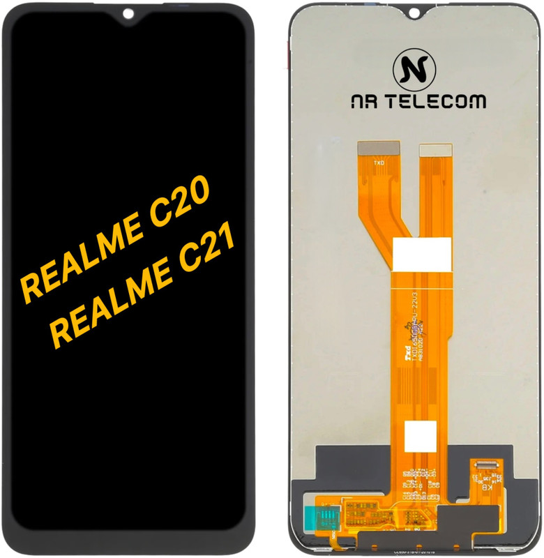 NRTELECOM IPS LCD Mobile Display for REALME C21Y, C25Y, High Brightness Display(With Touch Screen Digitizer, Black)