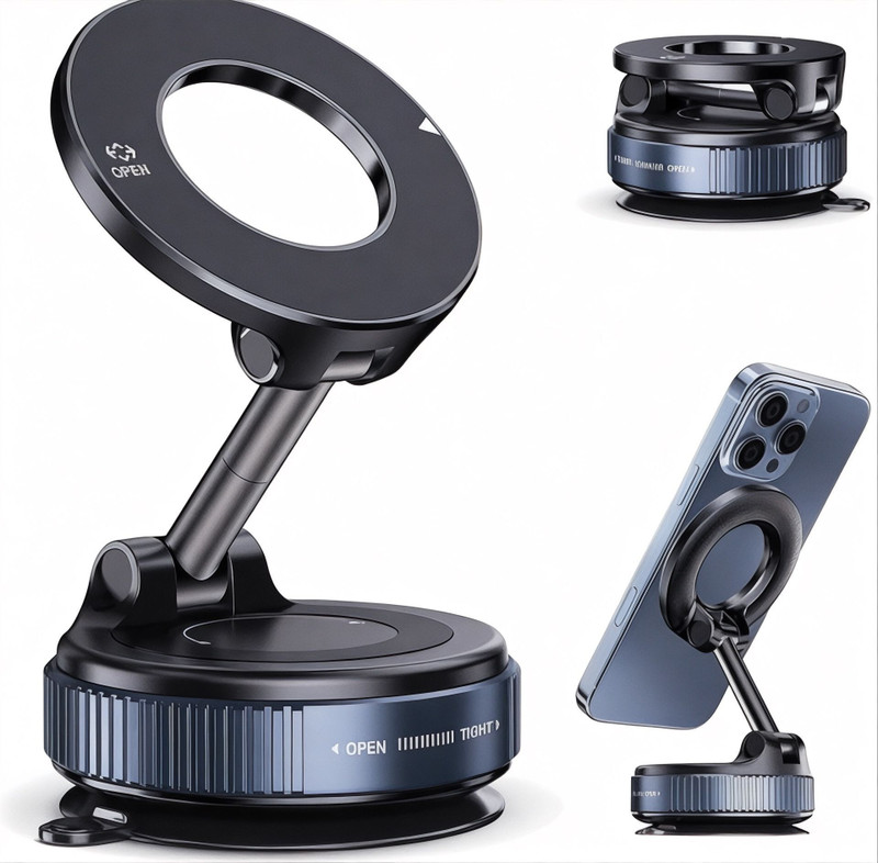 Easy U MagGrip Pro Magnetic Car Phone Holder | 360° Rotation | Dashboard Mount Mobile Holder