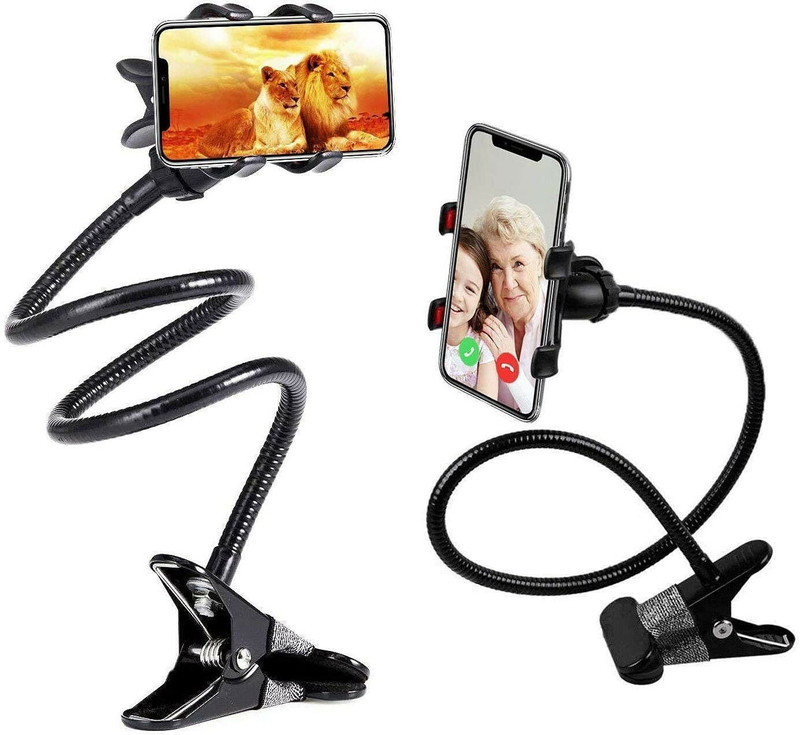 En ligne Flexible Metal Bracket Clip Multi Angle Clamp for All Smartphones Mobile Holder
