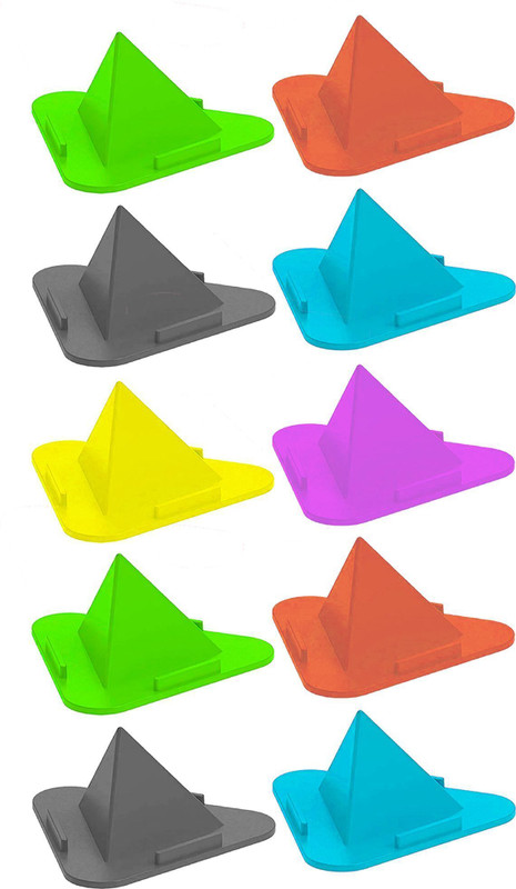 KALPDIP Multipurpose Pyramid Mobile Stand | Strong & Durable Phone Holder | (Pack of 10) Mobile Holder