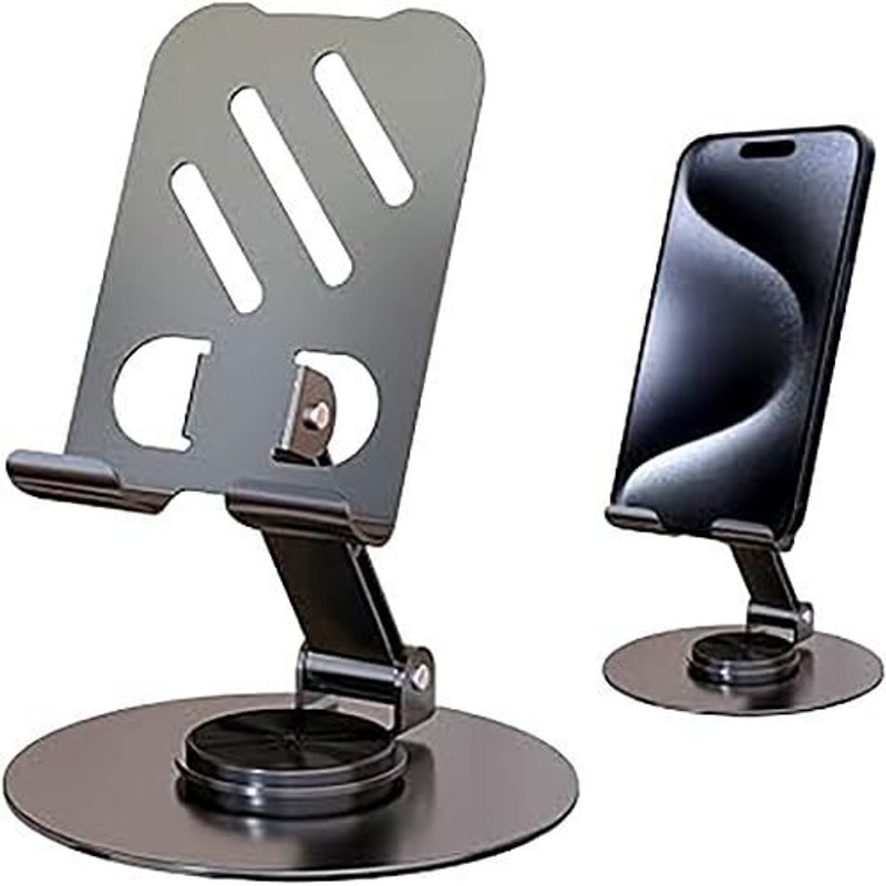 A G Enterprises T12 Metal 360° Desktop Mobile & Tablet Stand | Adjustable Angle Phone Holder Mobile Holder