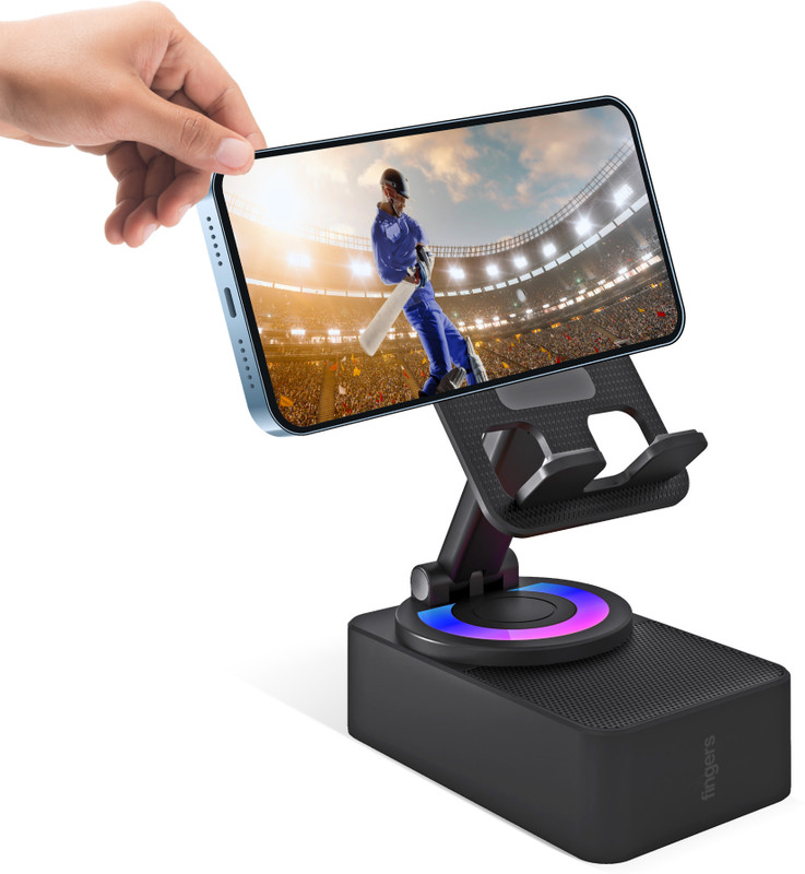 FINGERS Mini MOT (My-Own-TV) Portable Speaker Cum Mobile Holder