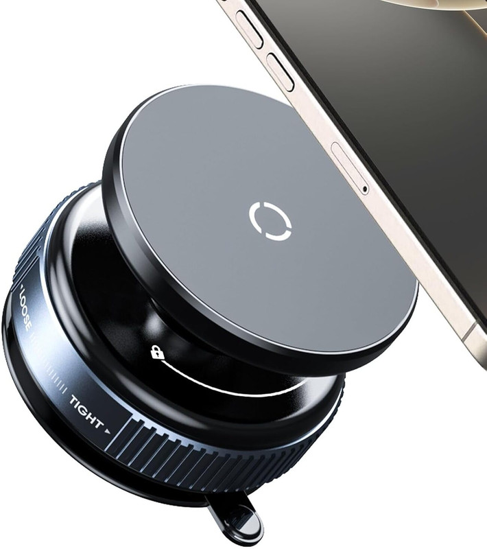 TECHNUV Car Mobile Holder for Dashboard(Vacuum Magnetic Phone Holder Stand |Car Mount Holder For Home&Car|360°Adjustable)
