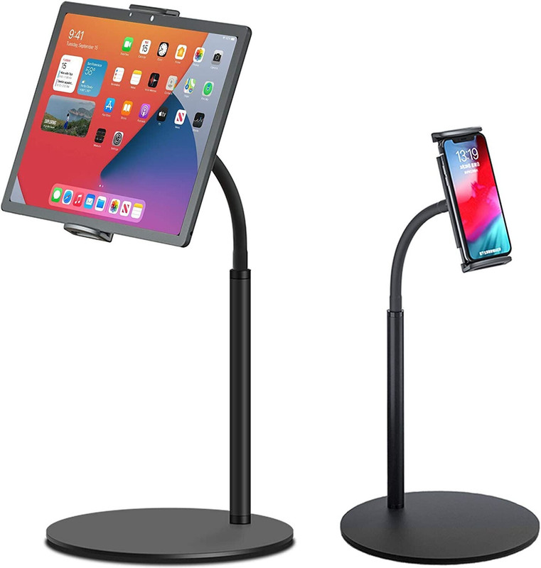 Hold up Tablet Stand Phone 4.6'-10.5' Flexible 360 Degree Rotating Desktop Tablet Mobile Holder