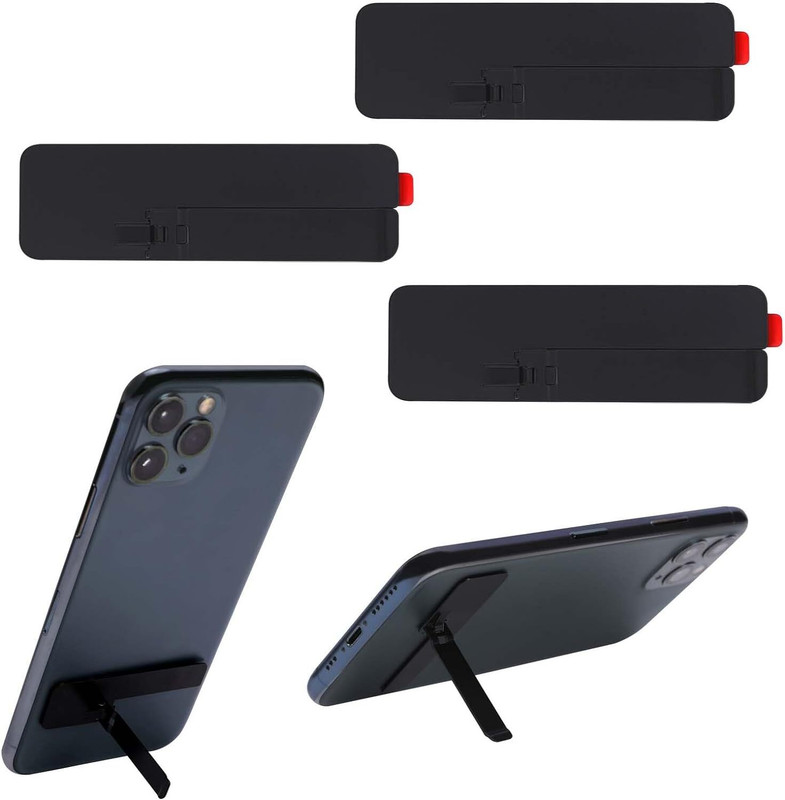 EBIZHIVE Super Thin Tabletop Metal Mobile Phone Kickstand Holder Grip(Black Color-1 PCS) Mobile Holder