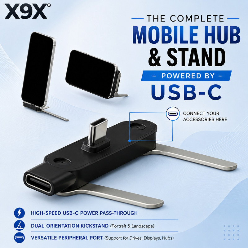 X9X 240W USB-C Foldable Mobile Stand with Fast Charging (No Cable Included) Mobile Holder