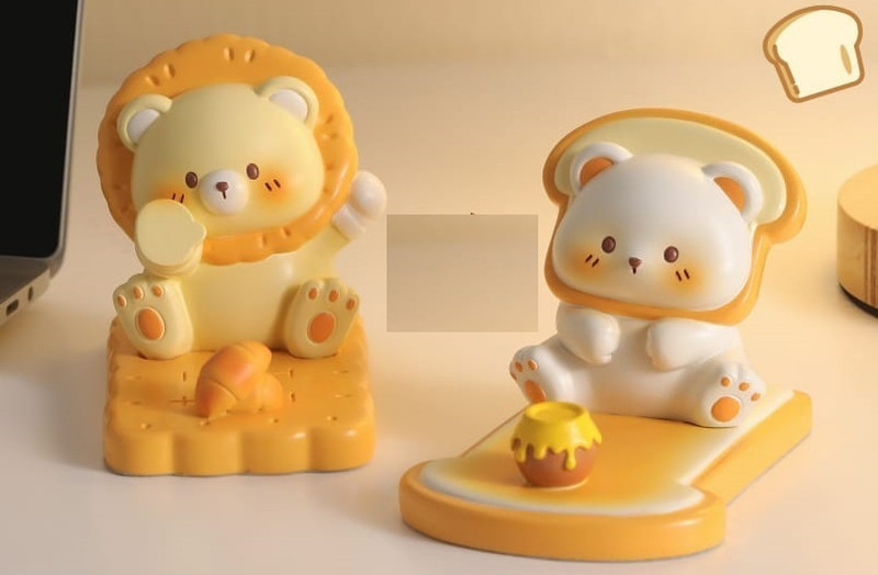 CPM Cute Cartoon Animal Desktop Phone Stand Holder, Resin Art, Decorative, Showpiece Mobile Holder