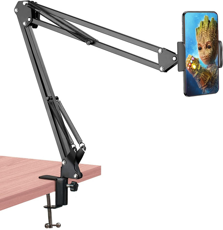Zohlo Overhead Arm Stand 360° Tripod Camera Stand With Mobile Holder Cell Phone Stand Mobile Holder