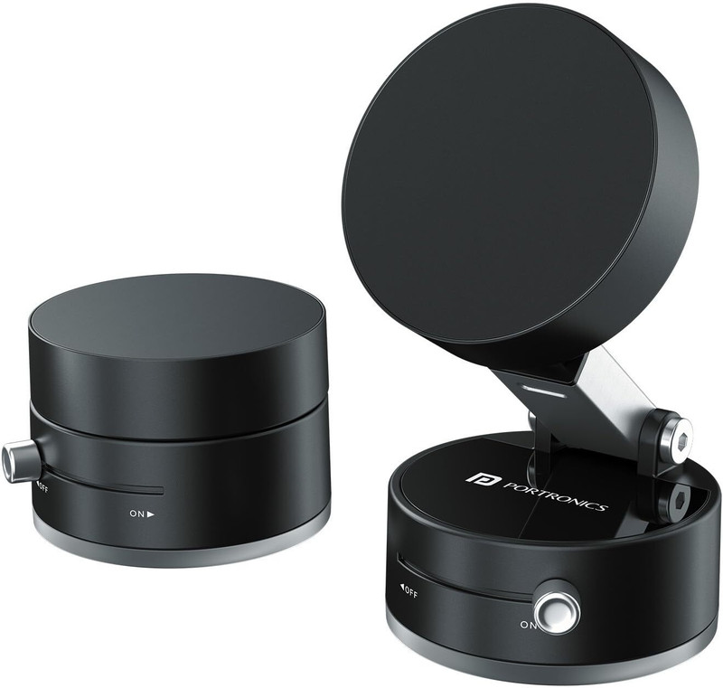 Portronics Hold X Magnetic Vacuum Suction Mobile Holder,For Car,Desk,Mirror,Glass,Dashboard Mobile Holder