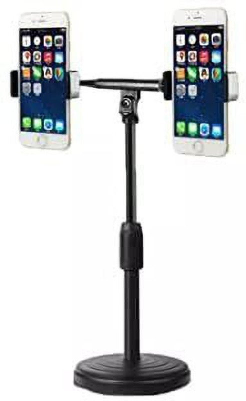 TECHGEAR New Dual Mobile Phone Holder with 360 Degree Rotation Cell Phone Stand Mobile Holder