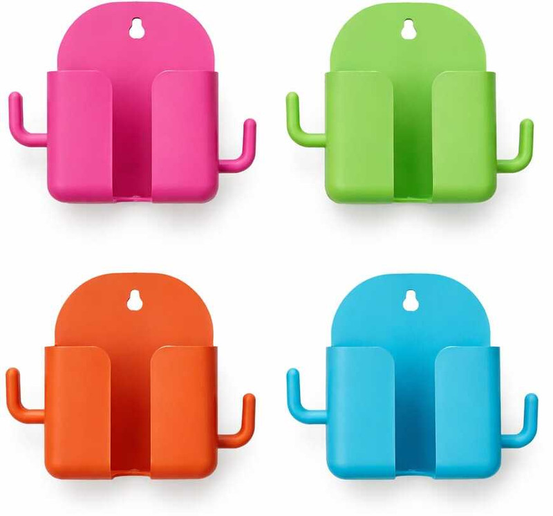 Jankinath enterprise Wall Mount Mobile Charging Holder with Key Hooks Mobile Holder