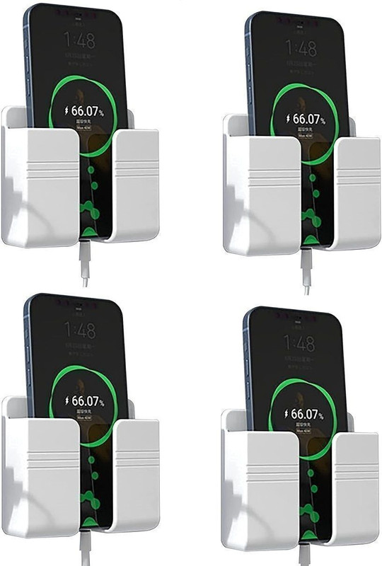 Zebur Wall Mounted Stand Mobile Holder Mobile Wall Mount for charging (pack of 4 pcs) Mobile Holder