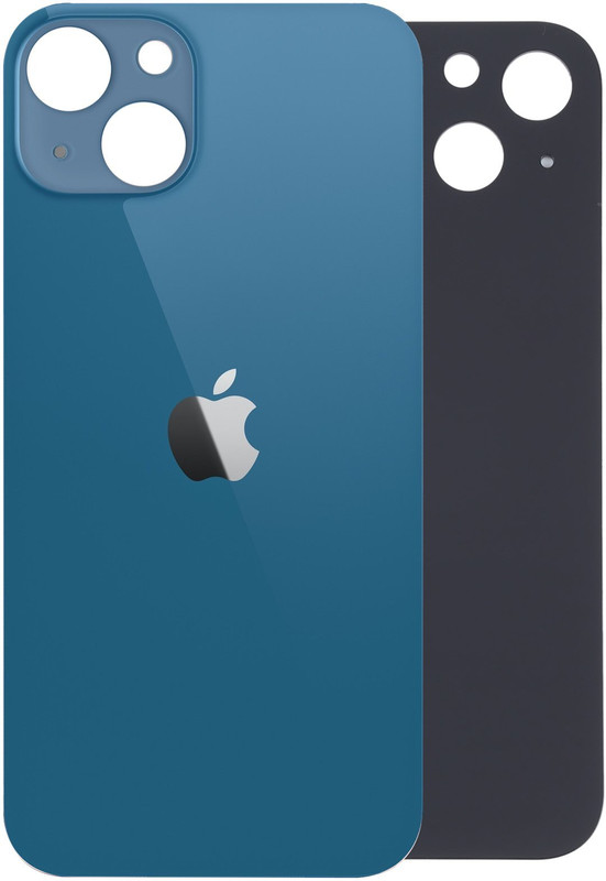 Unique4Ever Apple iPhone 13 (Original Style Finish) Glass Back Panel(Blue)