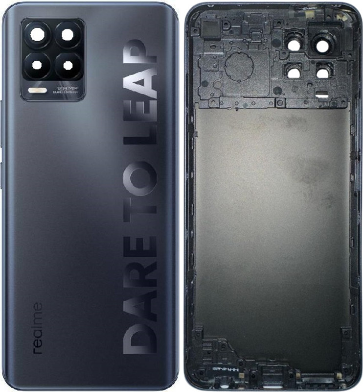 Sandreezz Realme 8 Pro (100% Original) (With Middle Ring & Side Volume Power Buttons) Full Panel(Infinite Black)