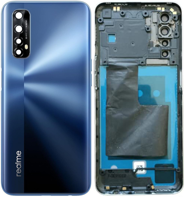 Flipkart SmartBuy Realme 7 (Original) With Middle Ring Camera Lens & Side Volume Power Buttons Full Panel(Mist Blue)