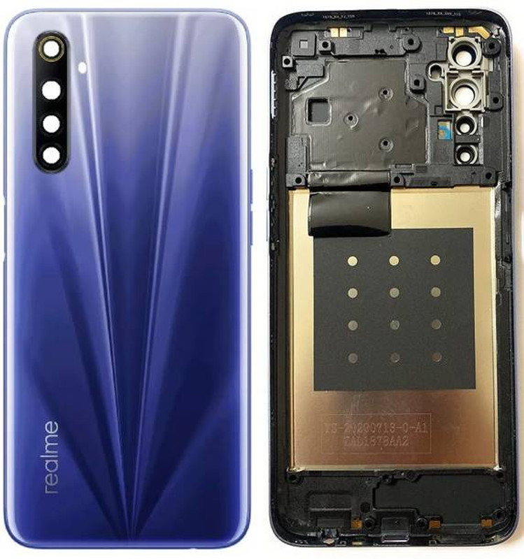 SRaccessories Realme 6 (With Middle Ring & Side Volume Power Buttons) Full Panel(blue)