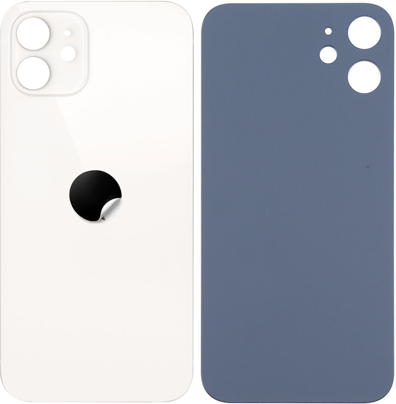 Unique4Ever Apple iPhone 12 (Glass) High Premium Quality Back Panel(White)