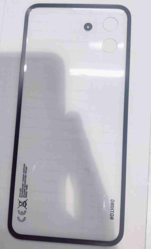 HNVIEW NOTHING PHONE 1 BACK WITH LOGO AND OG BACK GLASS PANEL WITH LOGO AND COMPATIBLE Back Panel(Black)