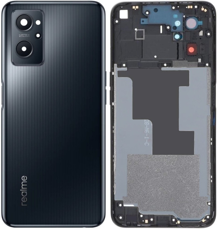 Unique4Ever Realme 9i (RMX3491) Housing Body with Middle Ring Back Panel(Prism Black)