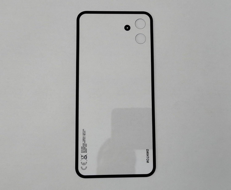 FixHub Nothing Phone 1 BACK GLASS PANEL BACK GLASS COMPATIBLE Back Panel(BLACK)