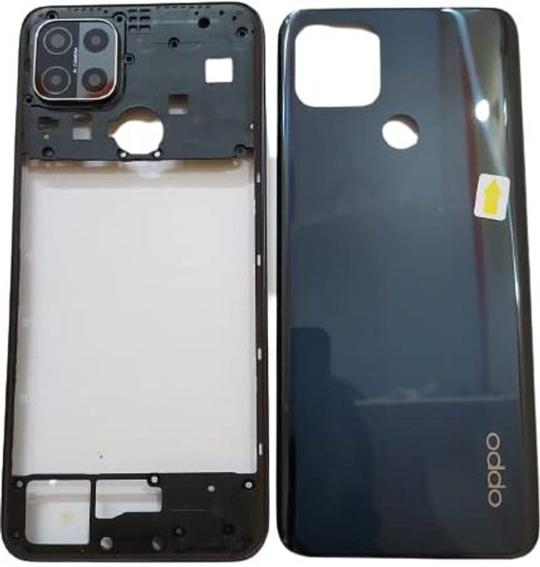 GOFCOTEL Oppo A15S : Black(Middle Ring + Back Panel) Oppo A15S : Black(Middle Ring + Back Panel) Back Panel(Black)