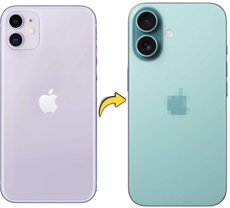 Hespa Full Metal Body Converter Kit for iPhone XR → 17 Pro | Includes Complete Housing & Parts Full Panel(Blue)