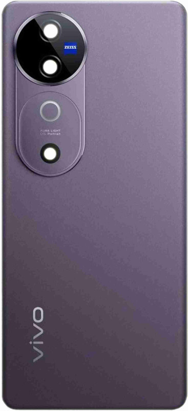 HNVIEW VIVO V40 WITH CAMERA LENS AND PROPER FITTING COMPATIBLE BACK GLASS PANEL Back Panel(Purple)