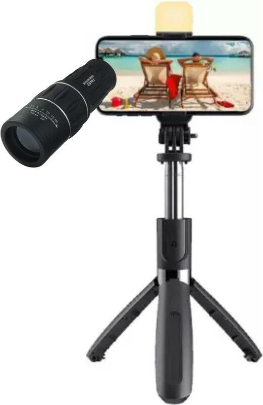Elevea 16 X 52 Dual Focus Zoom Optic Armoring Monocular With 3388 Tripod Mobile Phone Lens