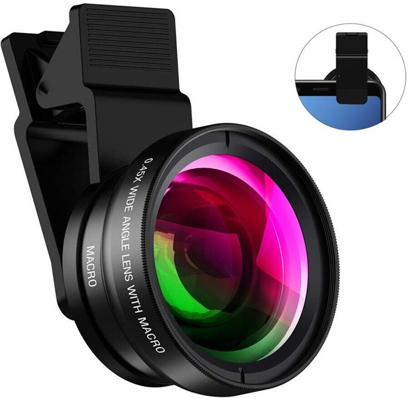 OSTALY Ultra HD 2 in 1 0.45X A12 Mobile Lens Kit Macro Lens Wide Angle and 15X Lens Mobile Phone Lens