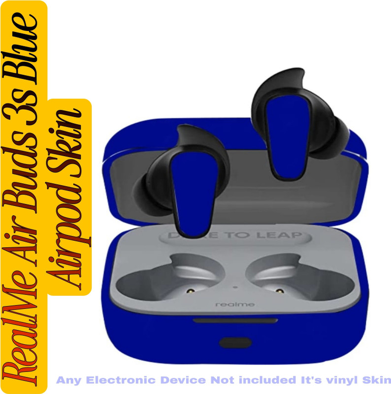 Flipkart SmartBuy competable for Realme Buds Air 3S tws skin(airpods not included)sticker_sd200 Mobile Skin(Blue)