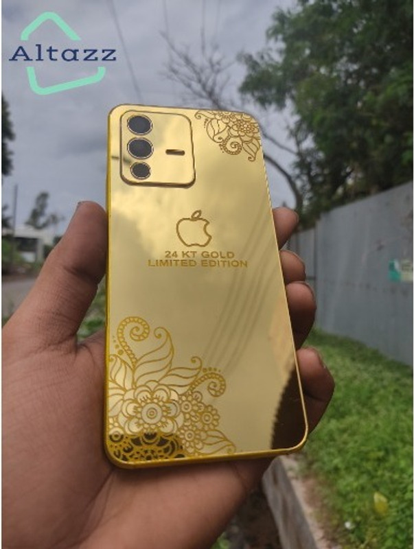 Altazz VIVO V23 5G back penal skin Mobile Skin(Golden)