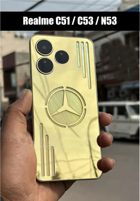 CoverbyDj Gold - Merc -Realme C51 / Realme C53 / Narzo N53 Back Panel Mobile Skin(Gold)