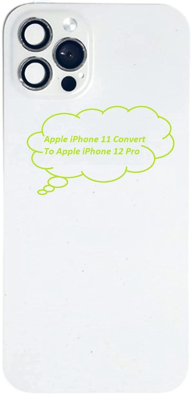 PLACIDO Iphone 11, Iphone 11 to 12 Pro / 13 Pro Converter Back Tempered Mobile Skin(White)