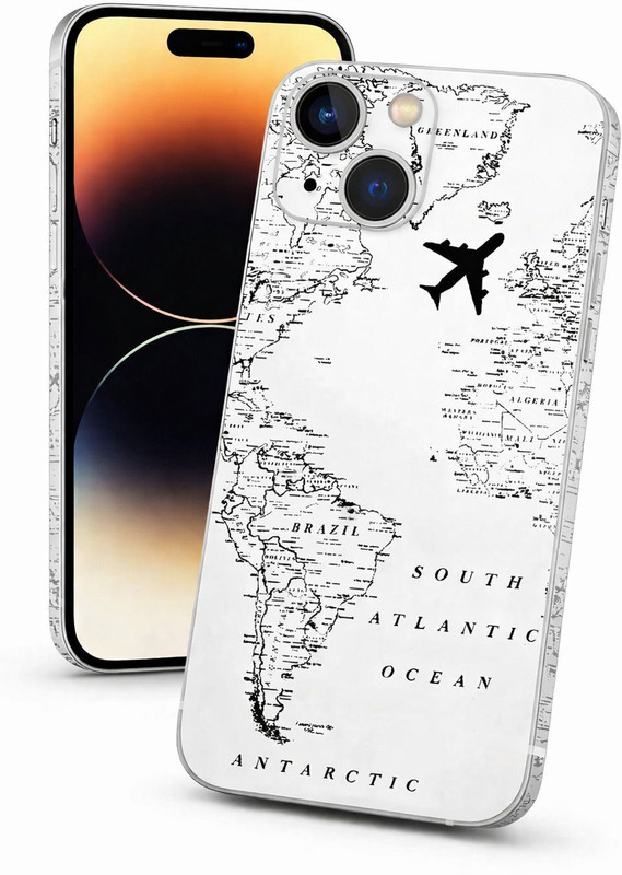 modifyphone Apple Iphone 15 Sticker Mobile Skin(White, Black)