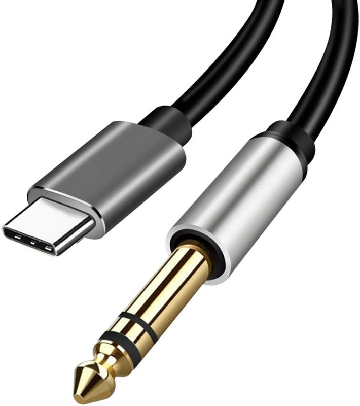 Malati USB C to 6.35mm | Type C to 1/4 Audio Adapter Aux Jack Stereo Cable 1.5 m C type to mono Audio Jack Flex Cable