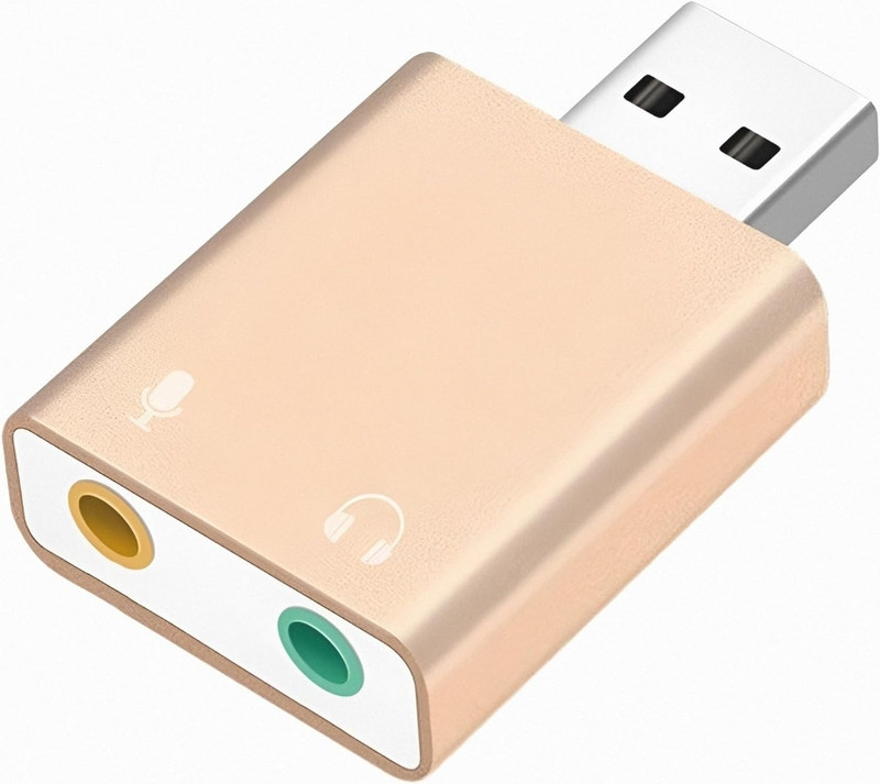 Malati USB Audio Adapter USB to 3.5mm Jack Audio Adapter, Usb sound card Audio Jack Flex Cable
